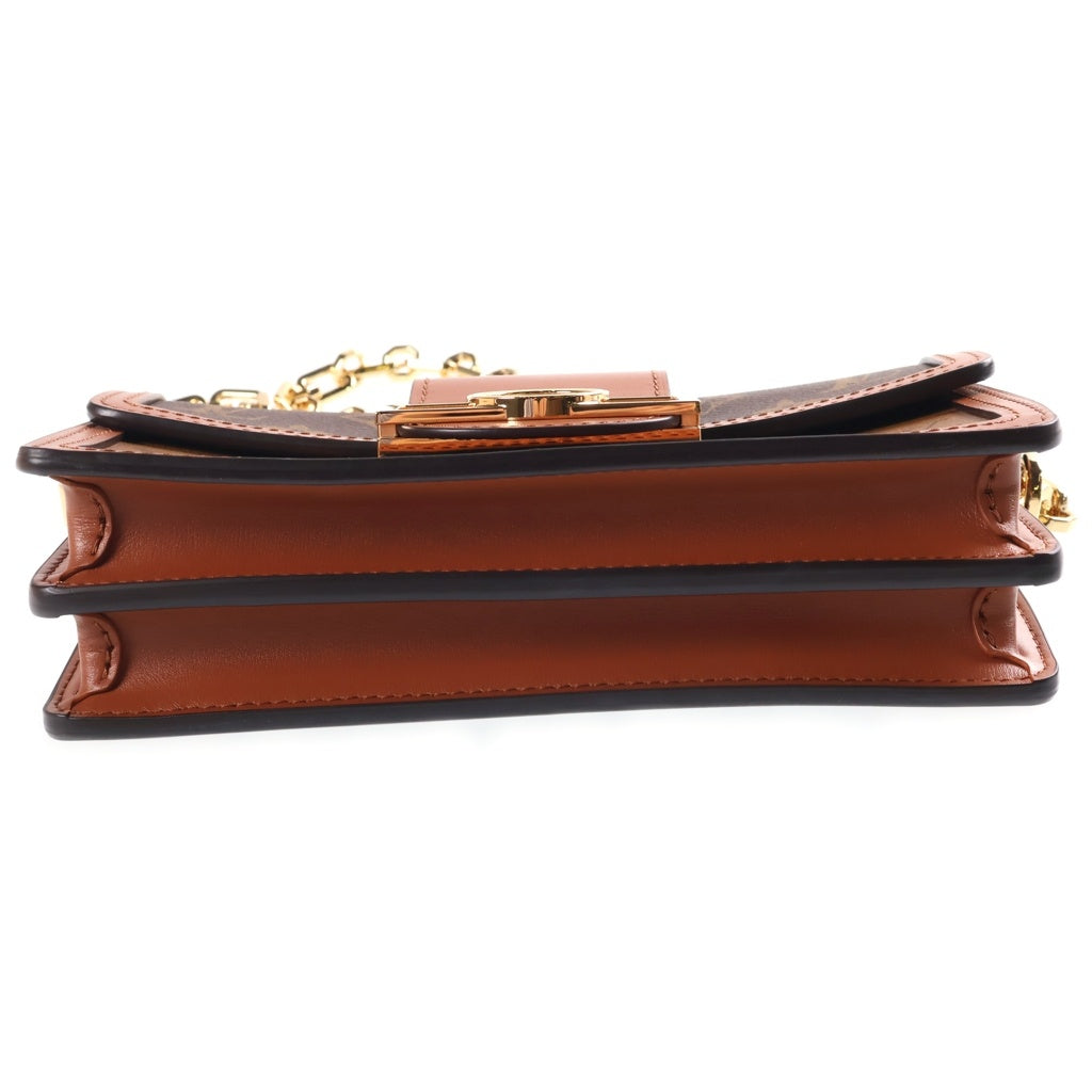 LOUIS VUITTON(ルイヴィトン) モノグラムリバース ドーフィーヌEW ハンド ショルダーバッグ ゴールド金具 ブラウン M46757 RFID