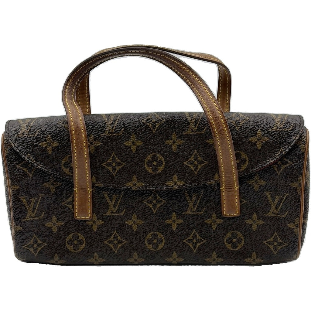 LOUIS VUITTON(ルイヴィトン) モノグラム ソナチネ ハンドバッグ ブラウン レザー×PVC M51902 ゴールド金具