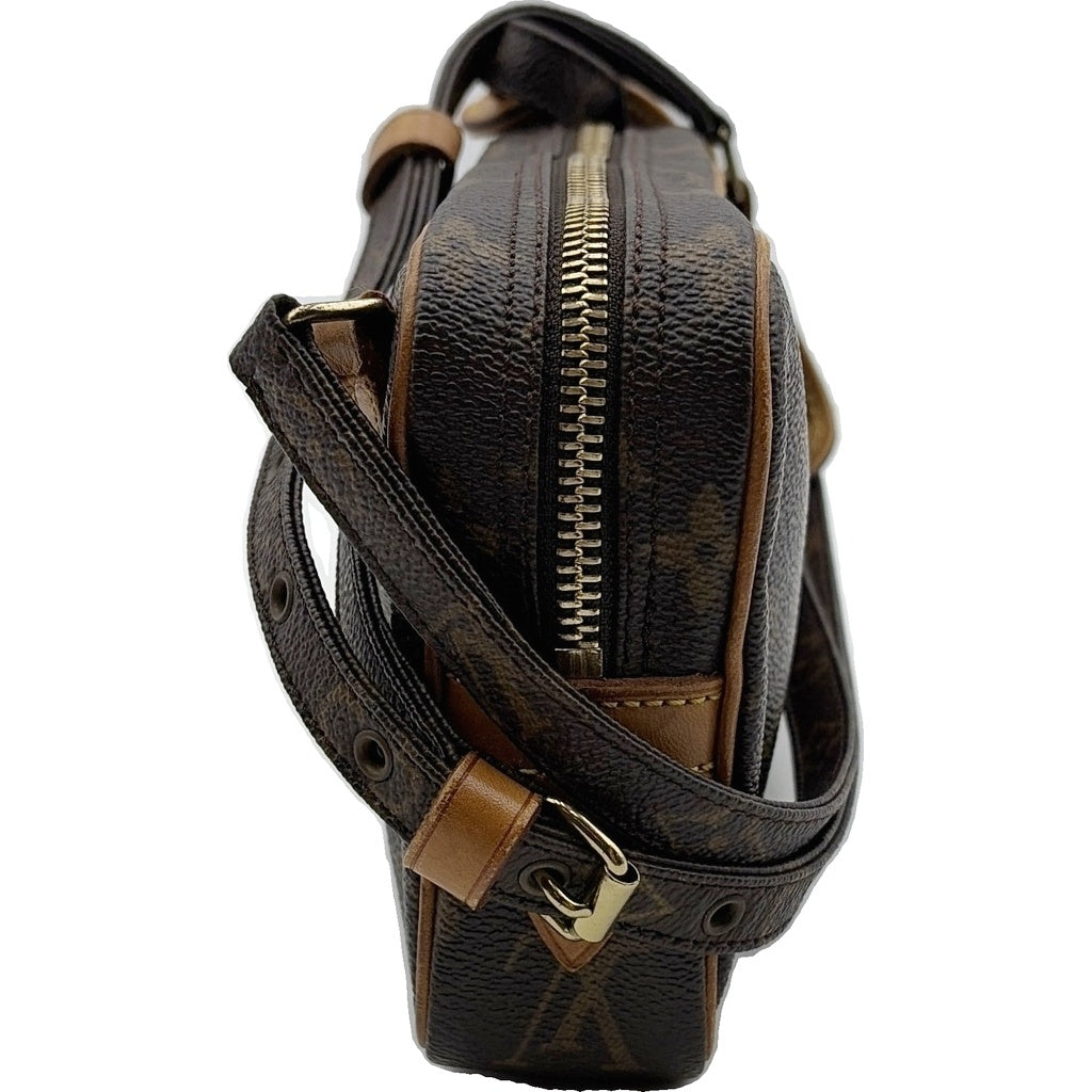 LOUIS VUITTON(ルイヴィトン) モノグラム ポシェットマルリー バンドリエール ショルダーバッグ ブラウン レザー M51828 レディース
