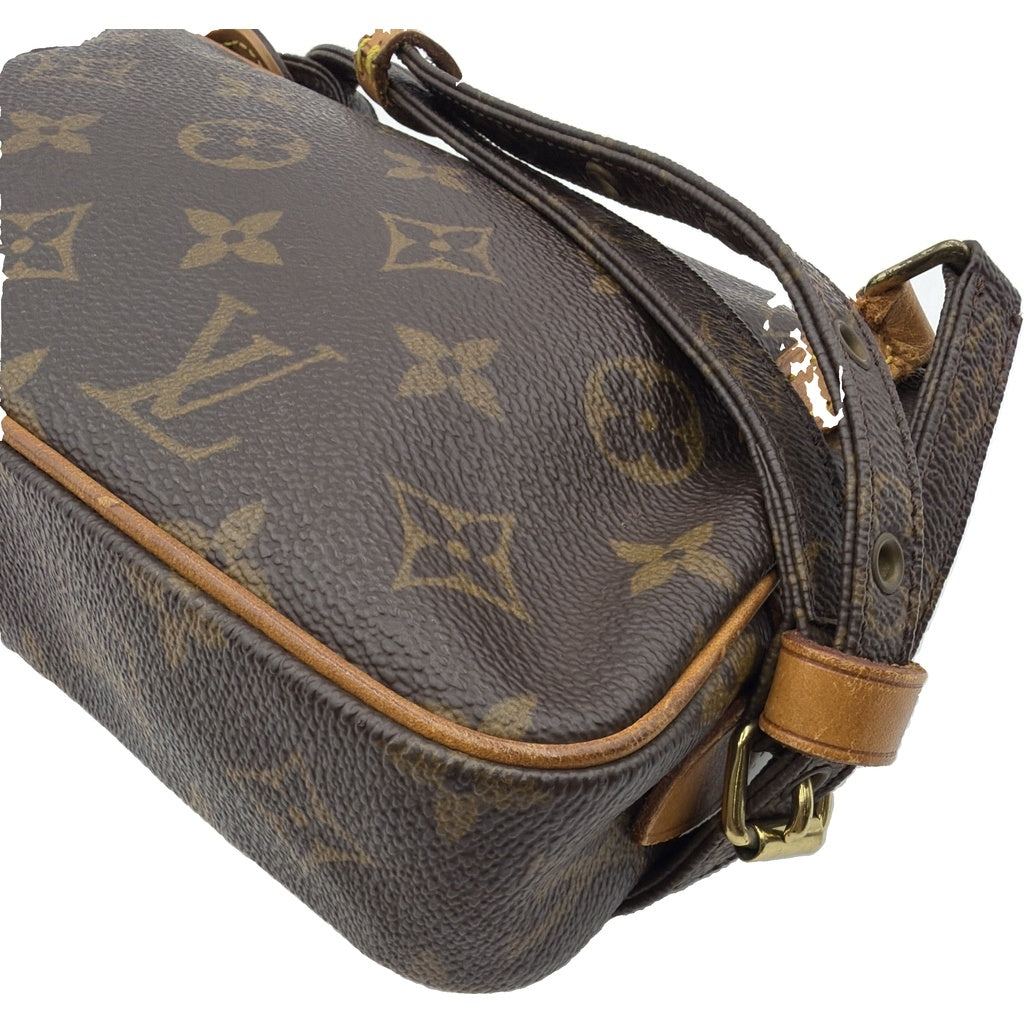 LOUIS VUITTON(ルイヴィトン) モノグラム ポシェットマルリー バンドリエール ショルダーバッグ ブラウン レザー M51828 レディース