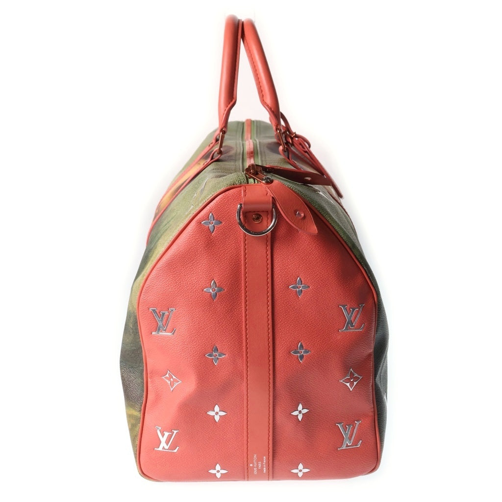 LOUIS VUITTON(ルイヴィトン) モナリザ キーポル・バンドリエール 50 2WAYハンドバッグ ボストンバッグ トラベルバッグ ショルダーバッグ ピンク レザー×PVC M43377 ピンク金具 レディース