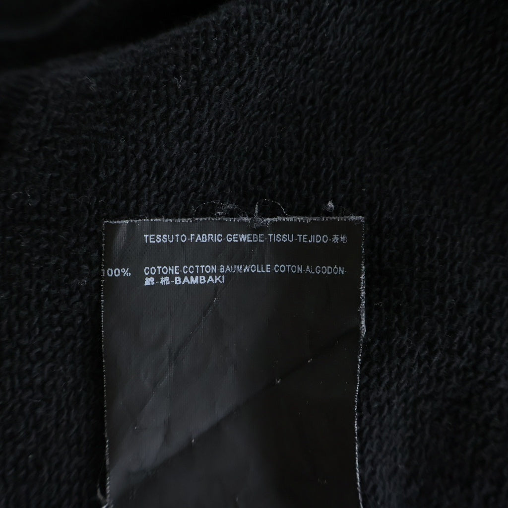 YVES SAINT LAURENT(イヴサンローラン) カットオフ ノースリーブスウェット タンクトップ コットン ブラック 314686