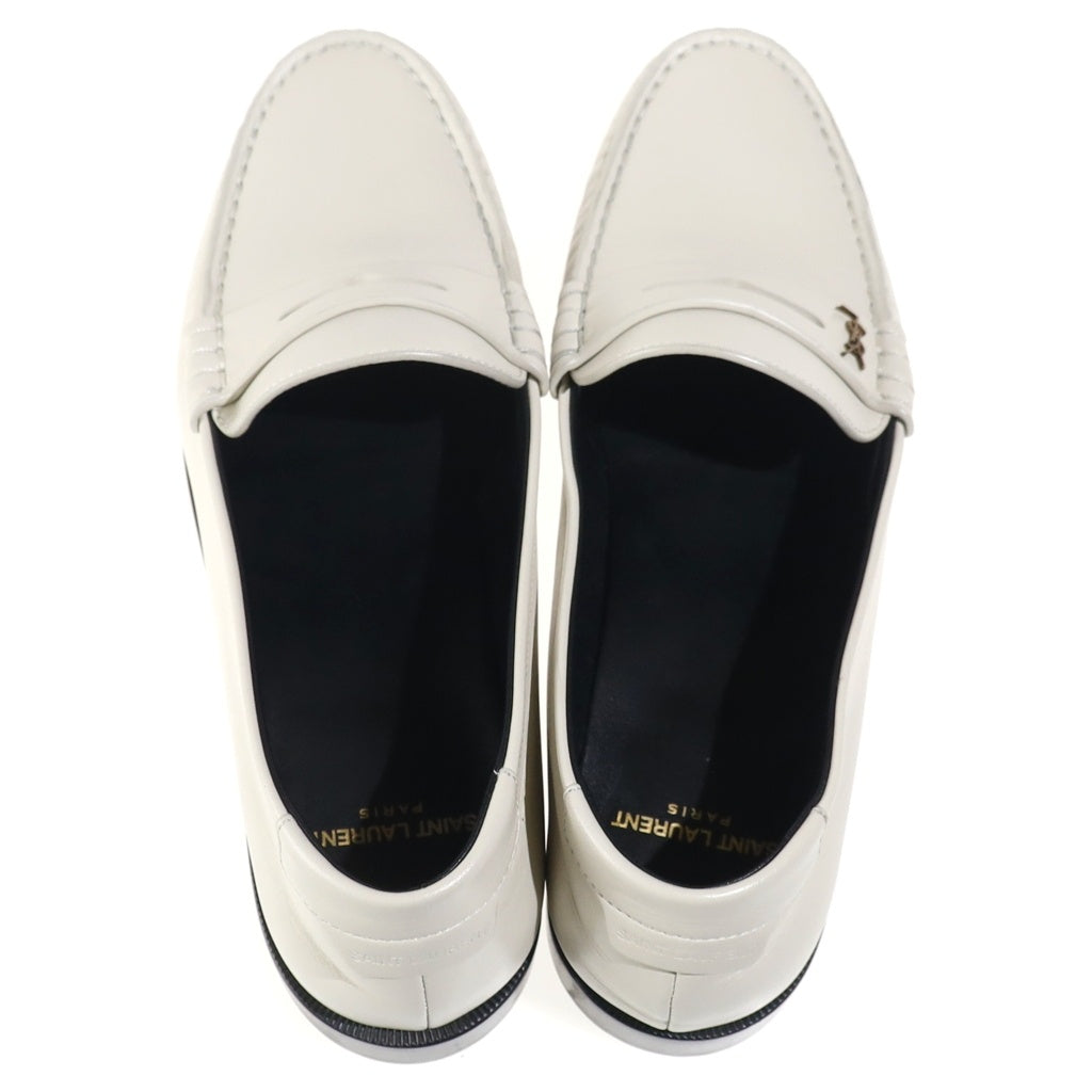 SAINT LAURENT PARIS(サンローランパリ) ローファー フラットレザーシューズ アイボリー 670231