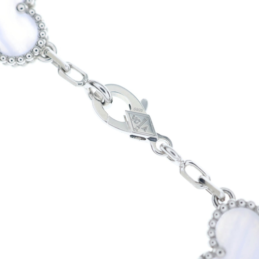 Van Cleef & Arpels(ヴァンクリーフアンドアーペル) ヴィンテージアルハンブラ ブレスレット カルセドニー 5モチーフ K18ホワイトゴールド VCARD34700