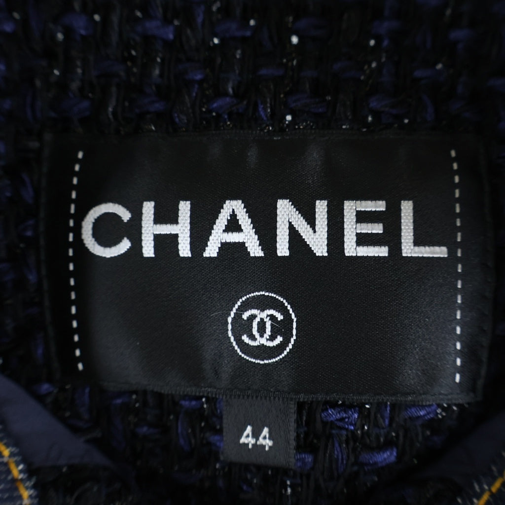CHANEL(シャネル) デニムココボタンツイードジャケット ネイビー P58316V42538 レディース