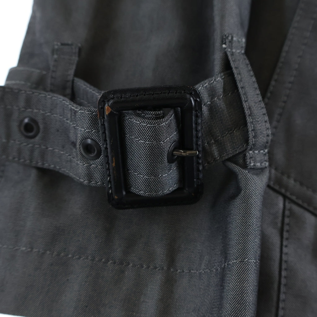 BLACK LABEL CRESTBRIDGE(ブラックレーベルクレストブリッジ) ショート丈 トレンチコート コットン ライナー付き グレー D1A44-408-06