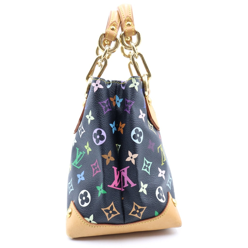 LOUIS VUITTON(ルイヴィトン) モノグラムマルチカラー オードラ ハンドバッグ ブラック×ブラウン ノワール レザー×PVC M40048 ゴールド金具 レディース