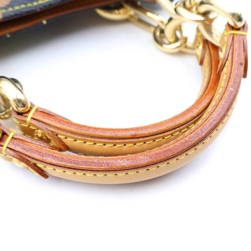 LOUIS VUITTON(ルイヴィトン) モノグラムマルチカラー オードラ ハンドバッグ ブラック×ブラウン ノワール レザー×PVC M40048 ゴールド金具 レディース