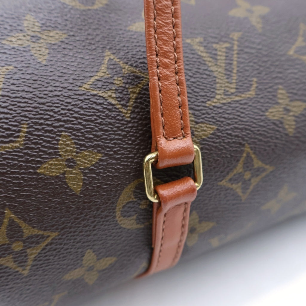 LOUIS VUITTON(ルイヴィトン) モノグラム パピヨン26 ハンドバッグ ボストンバッグ ブラウン レザー×PVC M51386 ゴールド金具