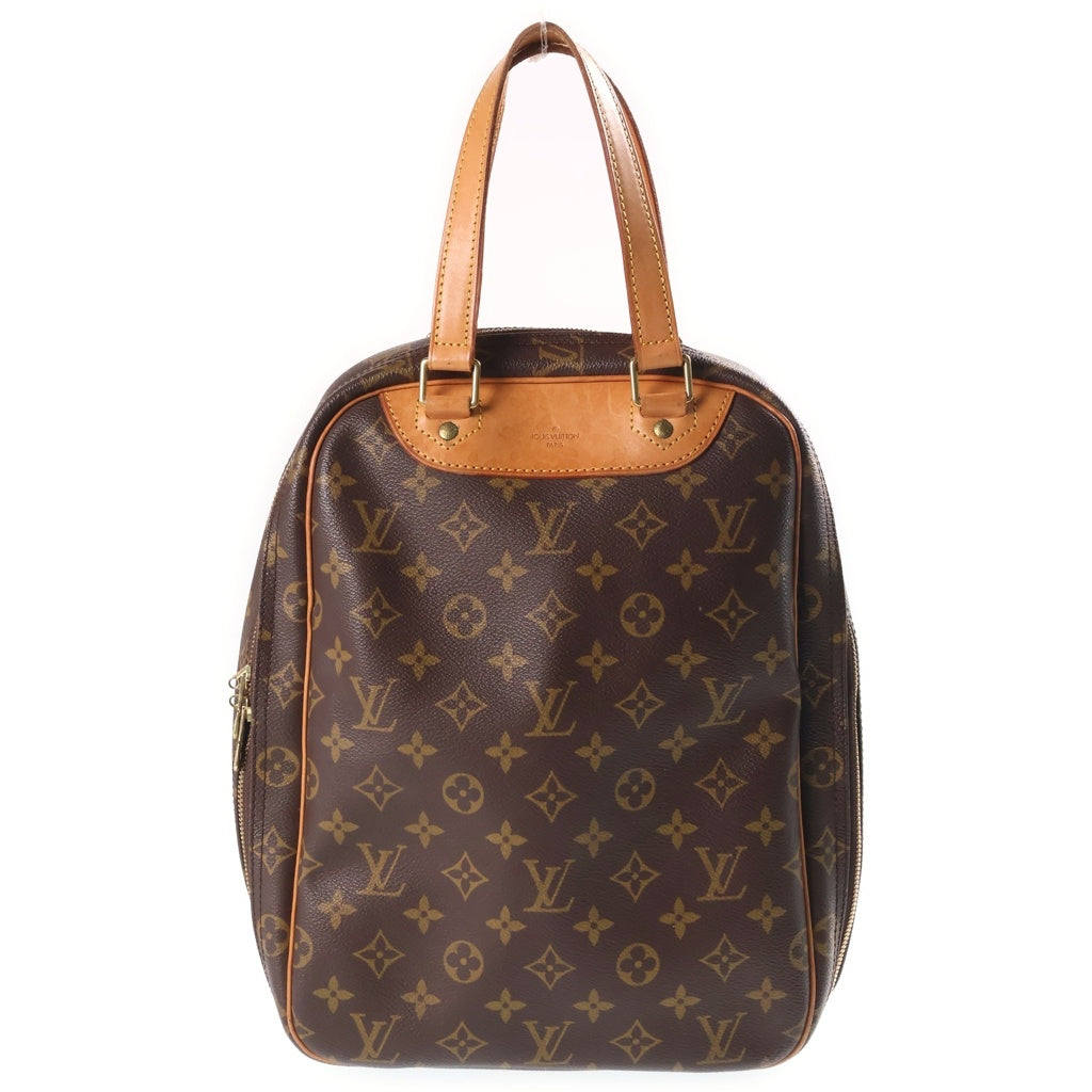 LOUIS VUITTON(ルイヴィトン) モノグラム エクスキュルシオン ハンドバッグ ブラウン レザー×PVC M41450 ゴールド金具