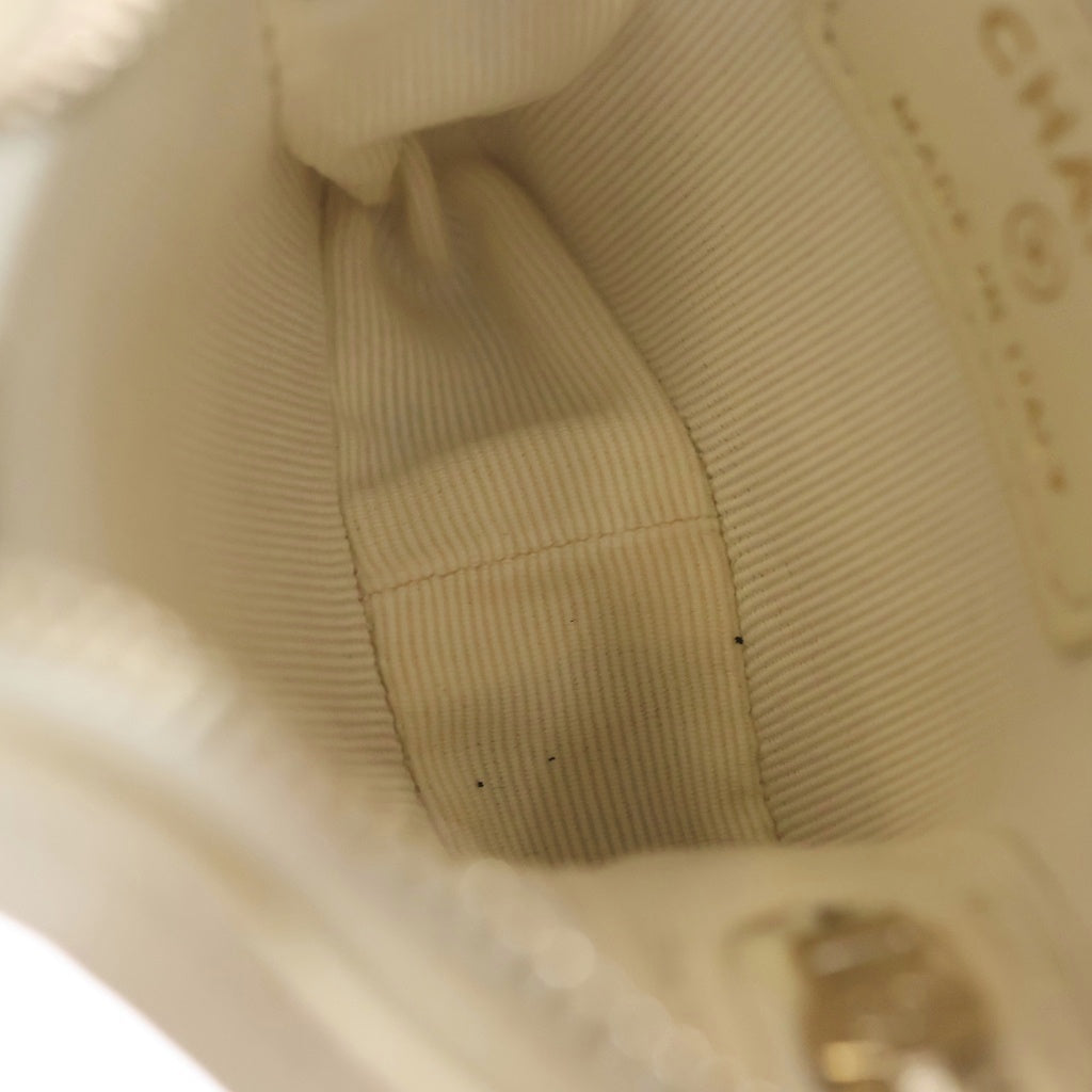 CHANEL(シャネル) ココマーク スター ポーチ バッグチャーム ラムスキン アイボリー AP4985