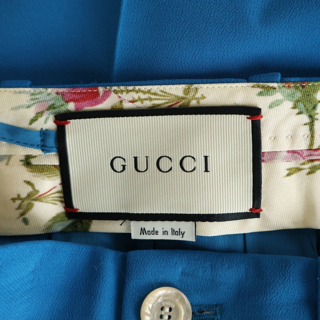 GUCCI(グッチ) クロップド パンツ レーヨン ブルー 529540