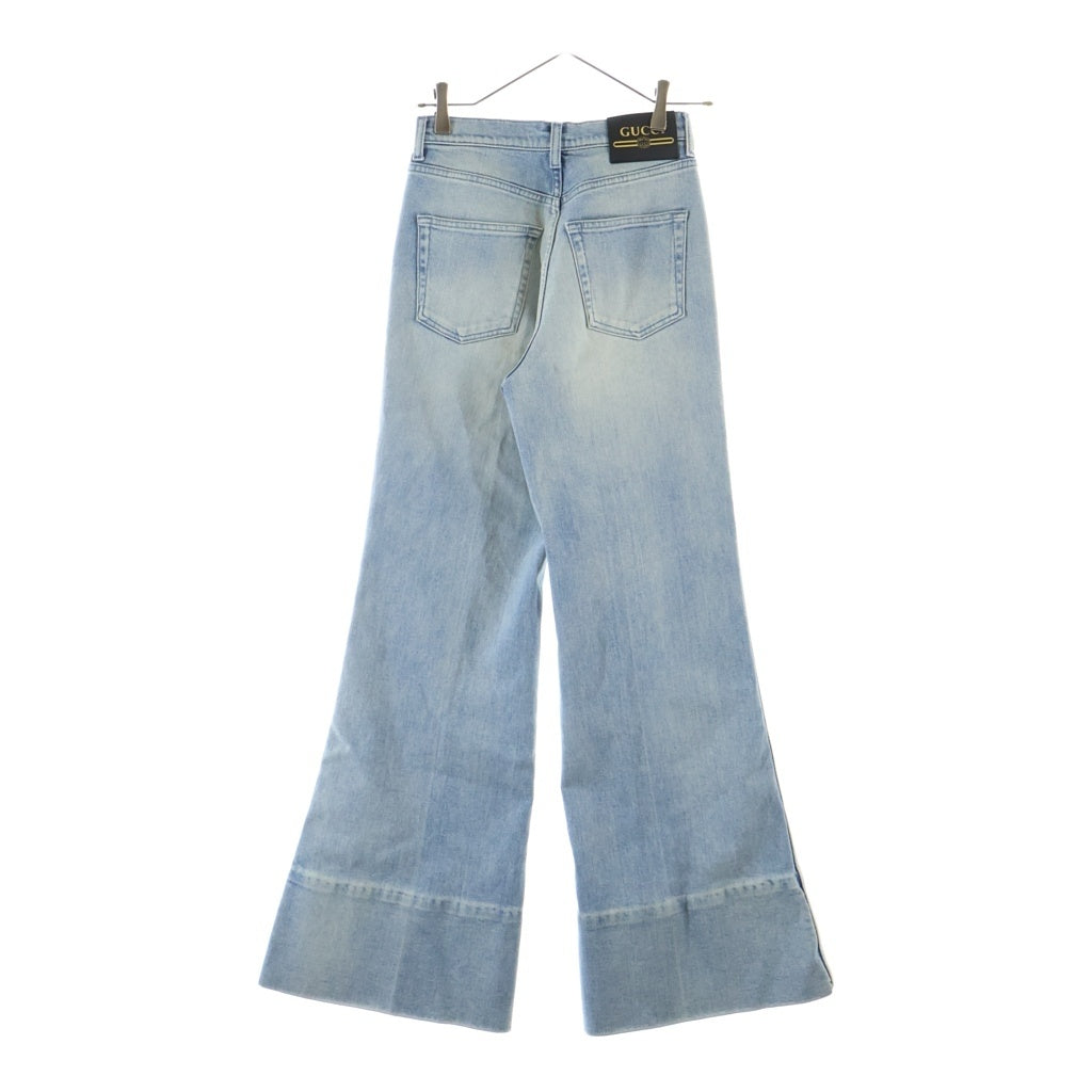 GUCCI(グッチ) ウォッシュド フレアデニム パンツ ブルー 624217 レディース