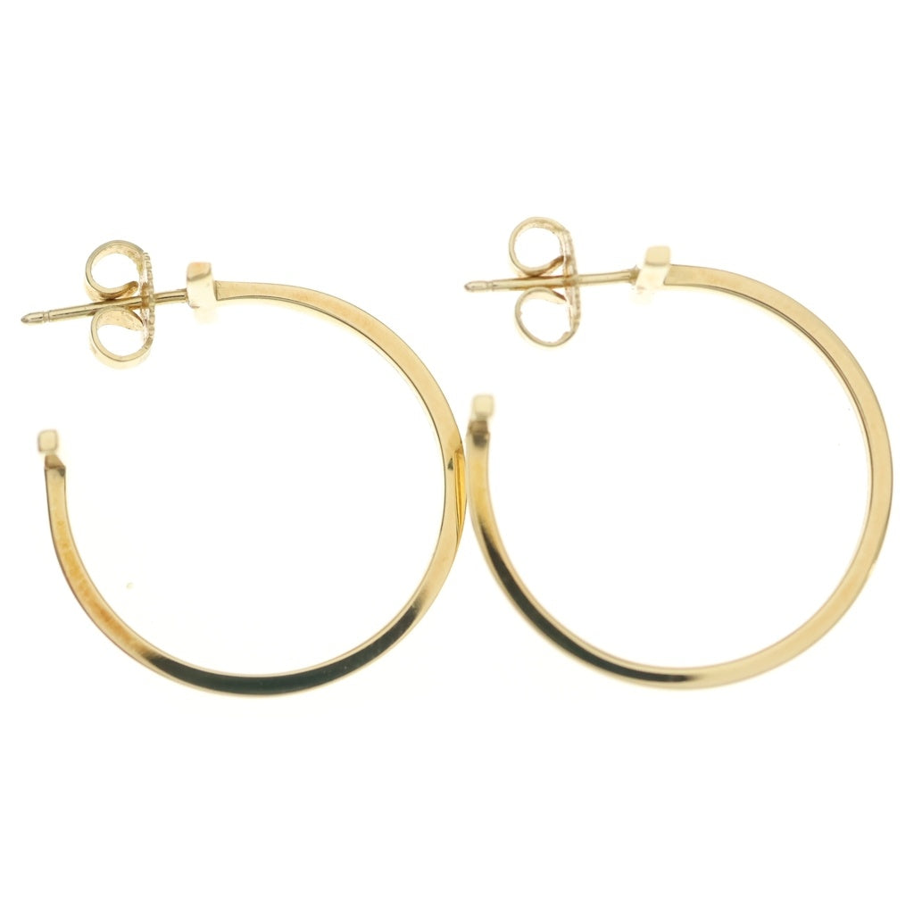 TIFFANY & Co.(ティファニー) Tワイヤー フープ ピアス K18 イエローゴールド レディース
