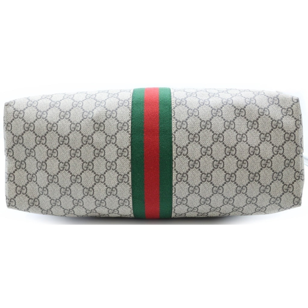 GUCCI(グッチ) GGスプリーム オフディア ミディアム トートバッグ PVCレザー ブラウン/ベージュ 631685 レディース