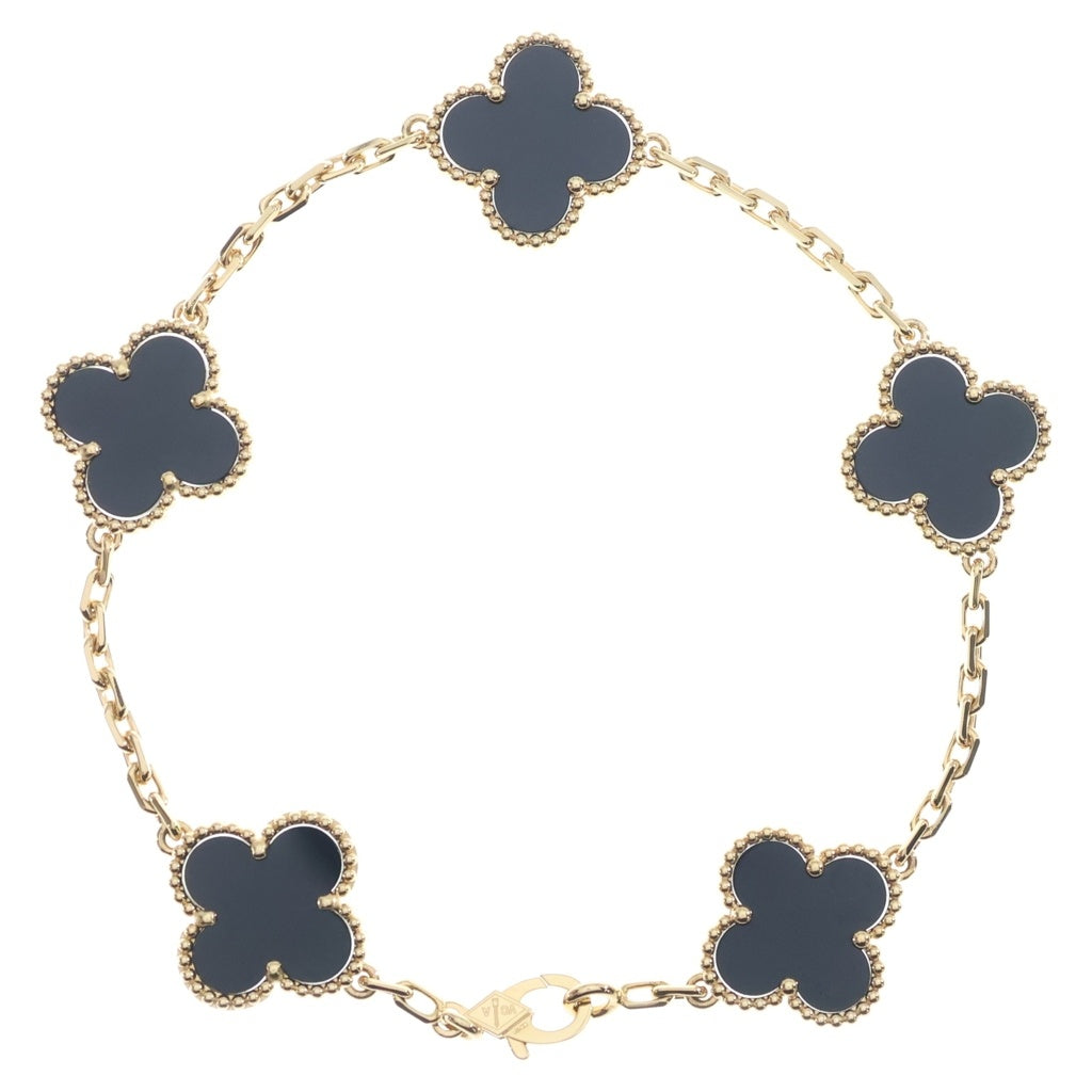 Van Cleef & Arpels(ヴァンクリーフアンドアーペル) ヴィンテージ アルハンブラ 5モチーフ オニキス K18イエローゴールド VCARA41300