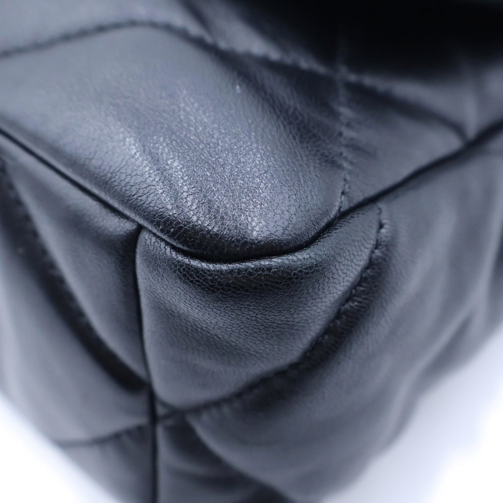 CHANEL(シャネル) シャネル19 マトラッセ ココマーク チェーン ハンドバッグ 2wayショルダー ゴールド シルバー金具 シャイニーカーフスキン ブラック AS1160