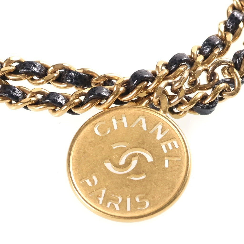 CHANEL(シャネル) シャネル22 ミニ チェーンショルダーバッグ ブラック キャビアスキン プレートシリアル AS3980 ゴールド金具 レディース