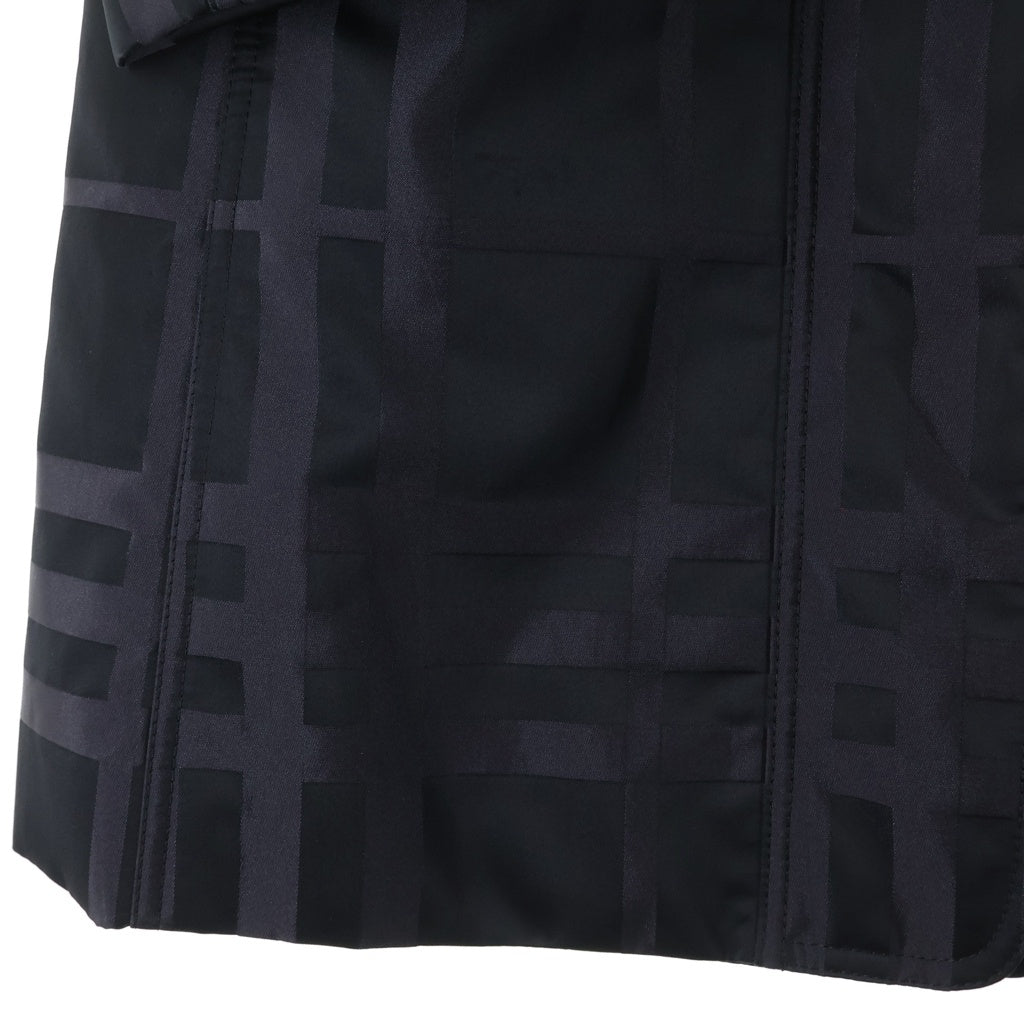 BURBERRY LONDON(バーバリーロンドン) フード ノバチェック ロングダウンジャケット ダウンコート ダークパープル FS354-032-39