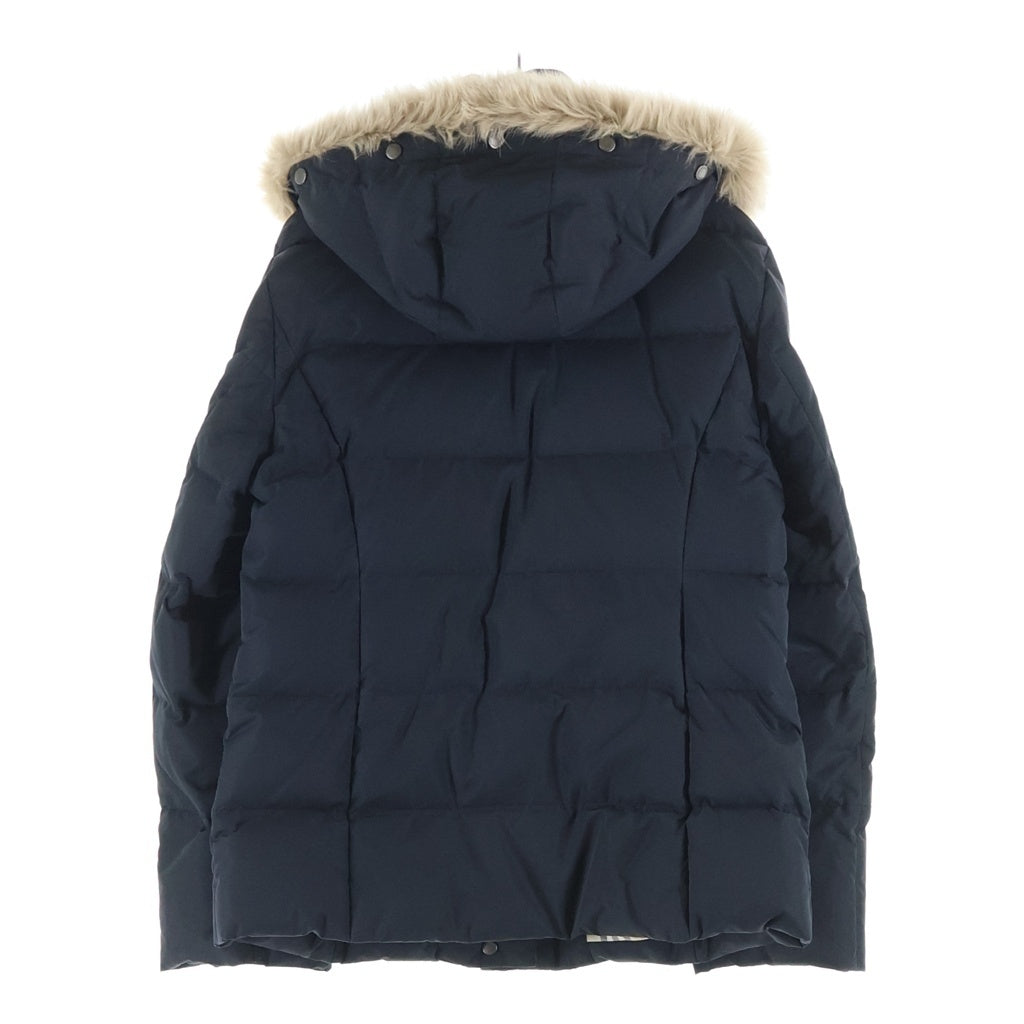 BURBERRY LONDON(バーバリーロンドン) ノバチェック ファーフードダウンジャケット ブラック FC011-826-09