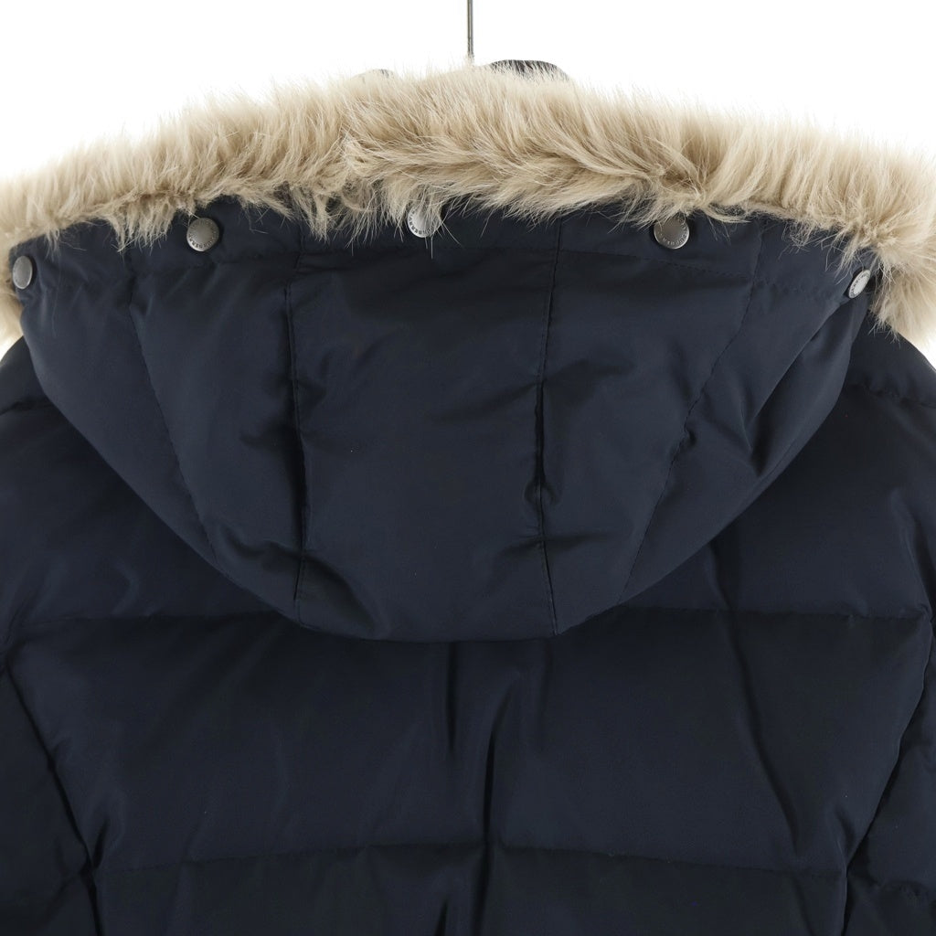 BURBERRY LONDON(バーバリーロンドン) ノバチェック ファーフードダウンジャケット ブラック FC011-826-09
