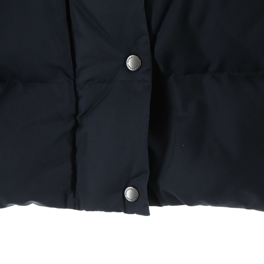 BURBERRY LONDON(バーバリーロンドン) ノバチェック ファーフードダウンジャケット ブラック FC011-826-09