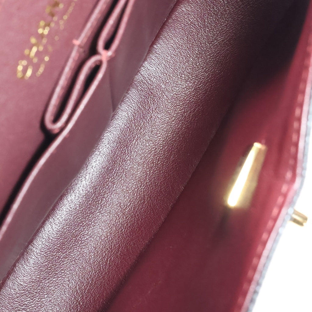 CHANEL(シャネル) マトラッセ23 キャビアスキン レザー Wフラップ Wチェーン ショルダーバッグ ゴールド金具 ブラック プレート A01113