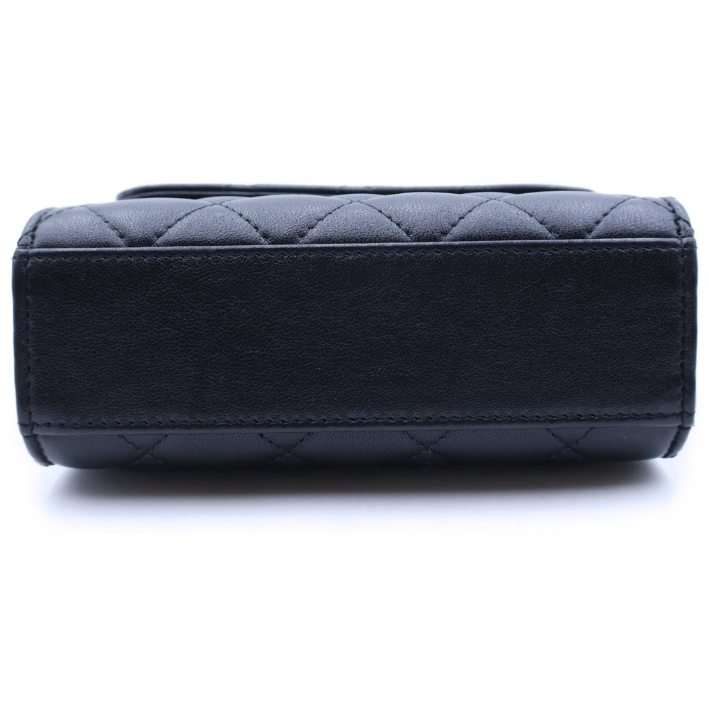 CHANEL(シャネル) ミニマトラッセ チェーンショルダーバッグ ブラック