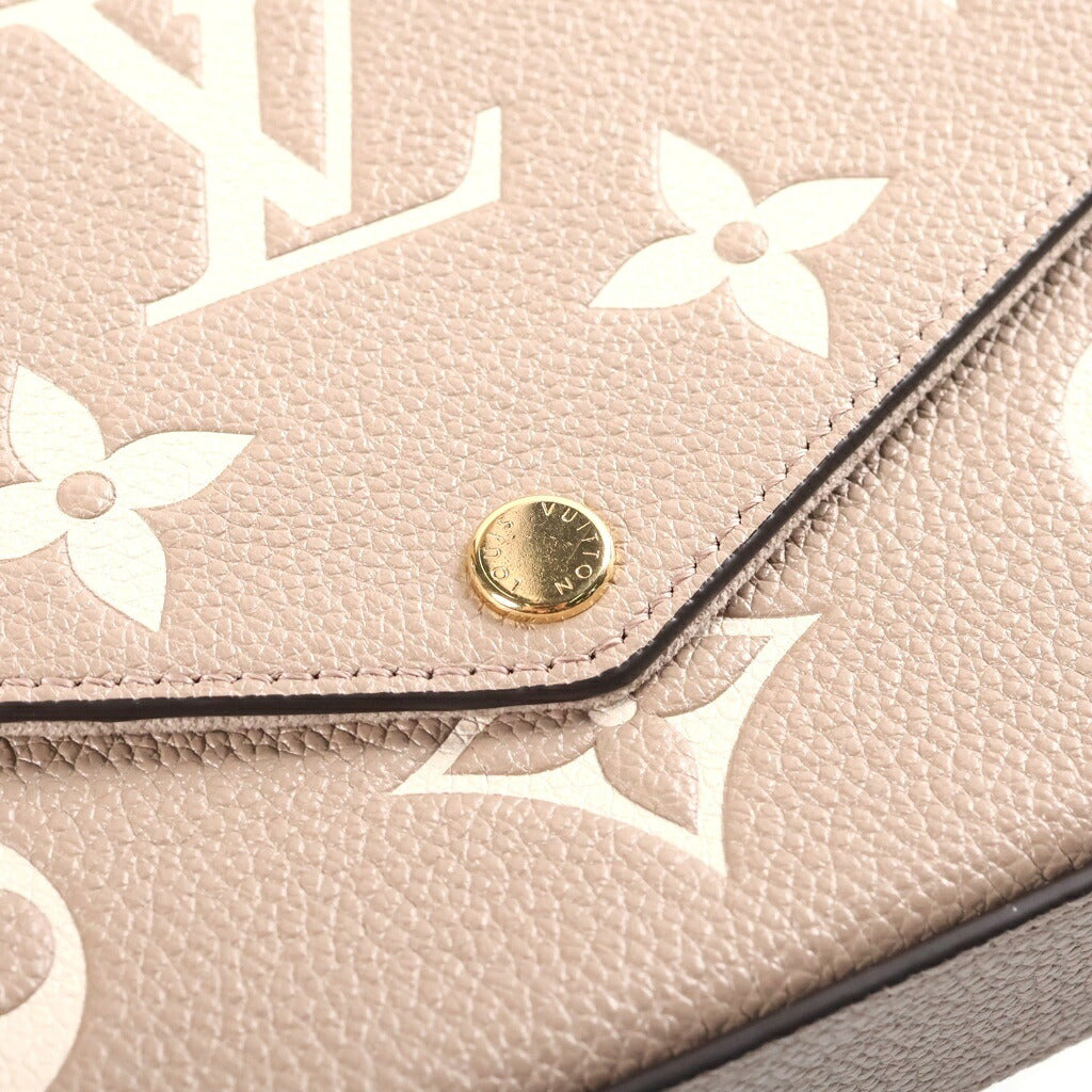 LOUIS VUITTON(ルイヴィトン) モノグラムアンプラント ポシェットフェリシー ショルダーバッグ ベージュ RFID M82610