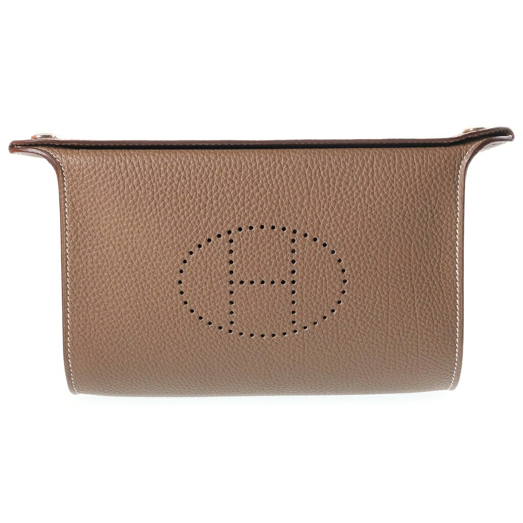 HERMES(エルメス) ヴィドポッシュ エトゥープ トゴ ショルダーバッグ シルバー金具 B刻印
