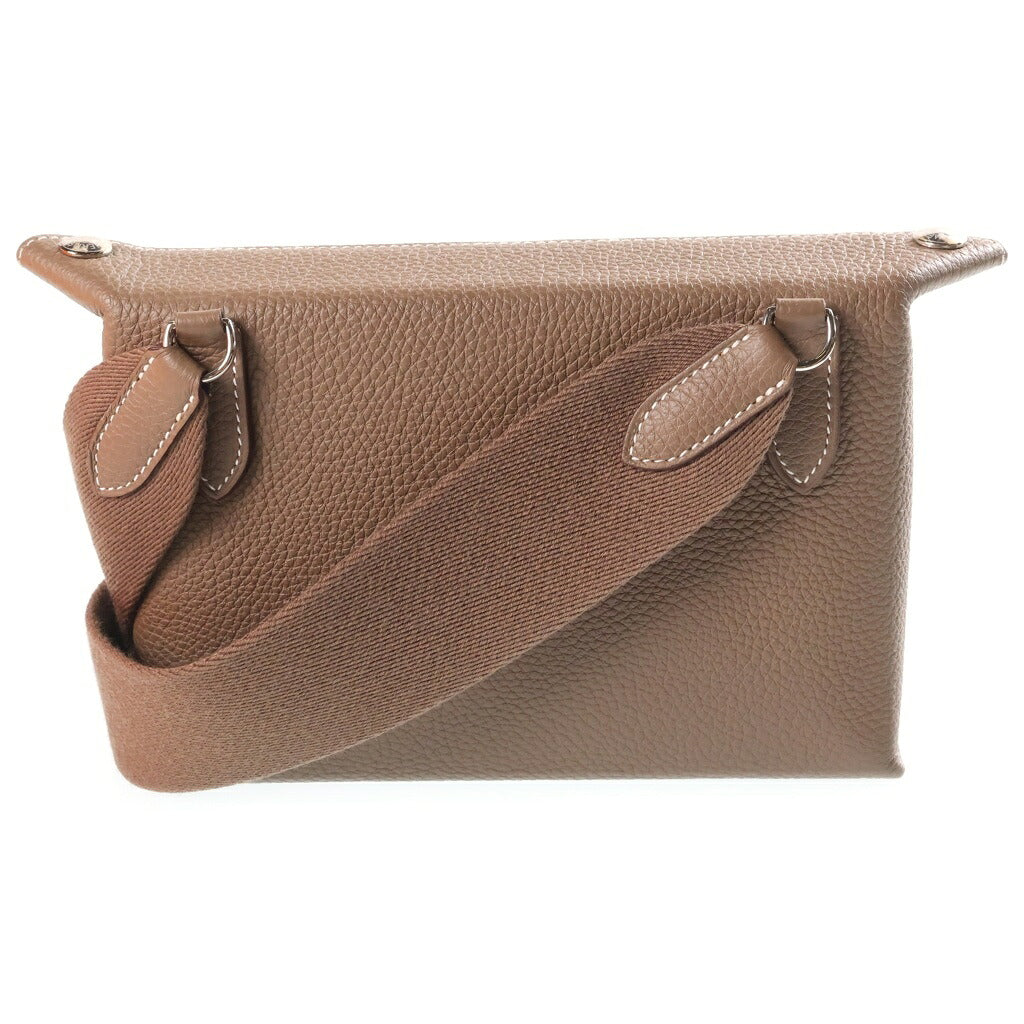 HERMES(エルメス) ヴィドポッシュ エトゥープ トゴ ショルダーバッグ シルバー金具 B刻印