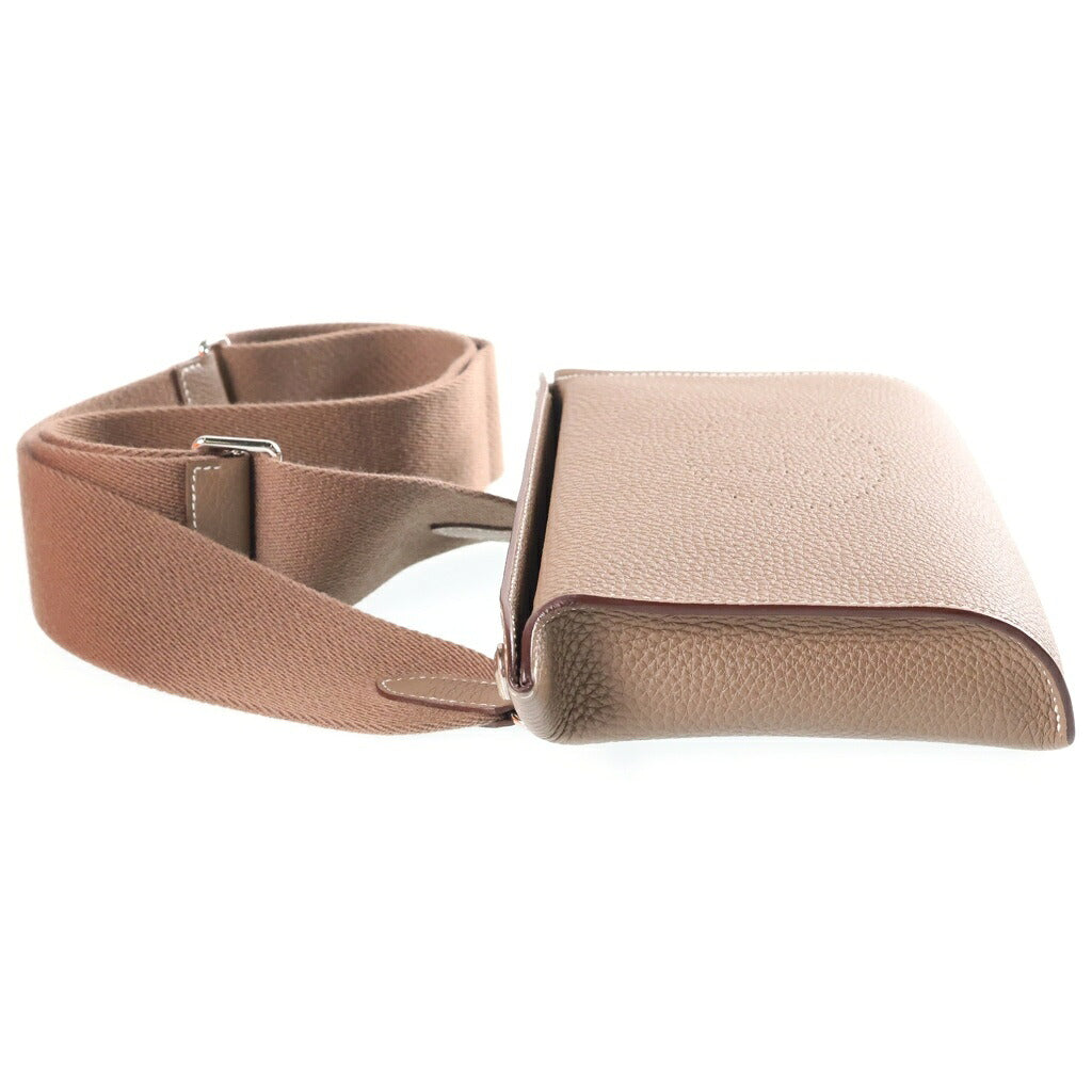 HERMES(エルメス) ヴィドポッシュ エトゥープ トゴ ショルダーバッグ シルバー金具 B刻印