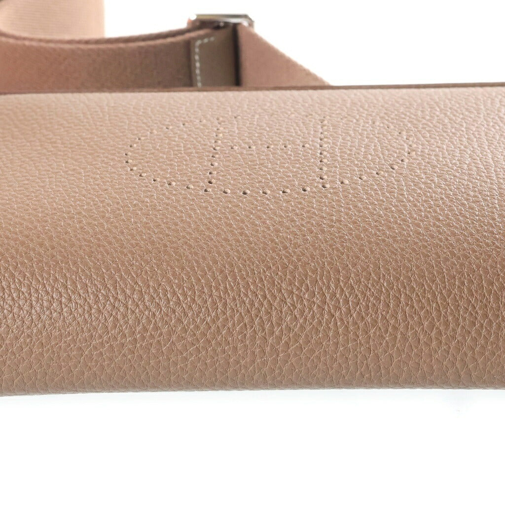 HERMES(エルメス) ヴィドポッシュ エトゥープ トゴ ショルダーバッグ シルバー金具 B刻印