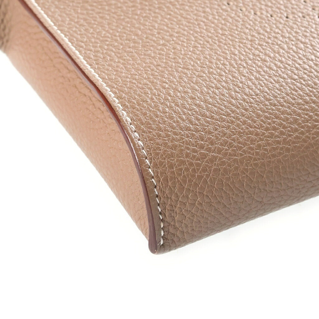 HERMES(エルメス) ヴィドポッシュ エトゥープ トゴ ショルダーバッグ シルバー金具 B刻印
