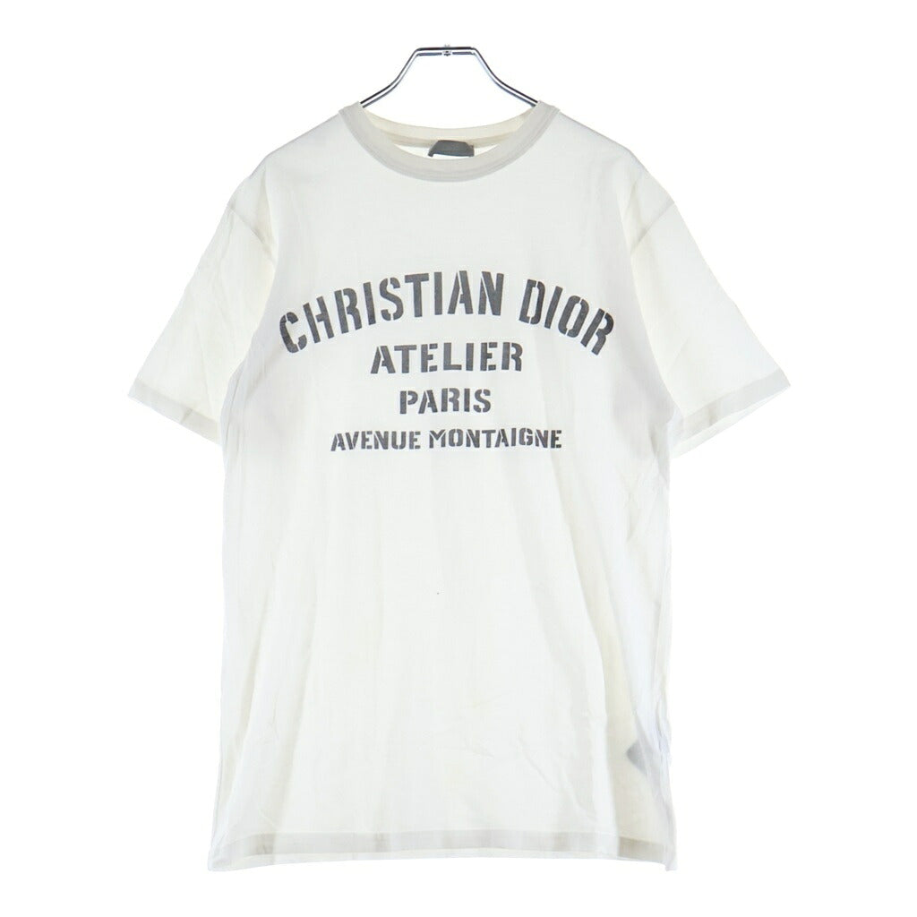 Christian Dior(クリスチャンディオール) アトリエロゴプリント 半袖Tシャツ カットソー ホワイト #XS 043J615A0589
