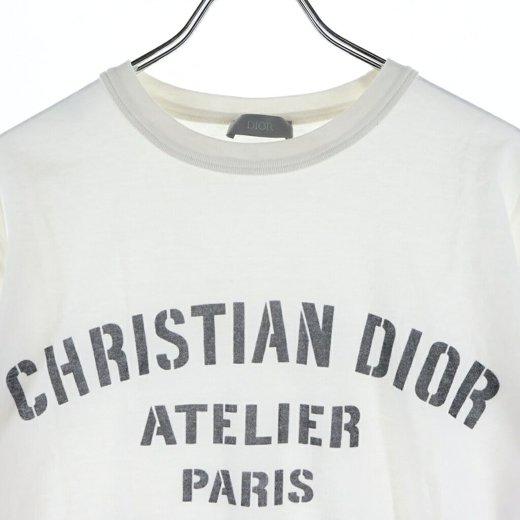Christian Dior(クリスチャンディオール) アトリエロゴプリント 半袖Tシャツ カットソー ホワイト #XS 043J615A0589