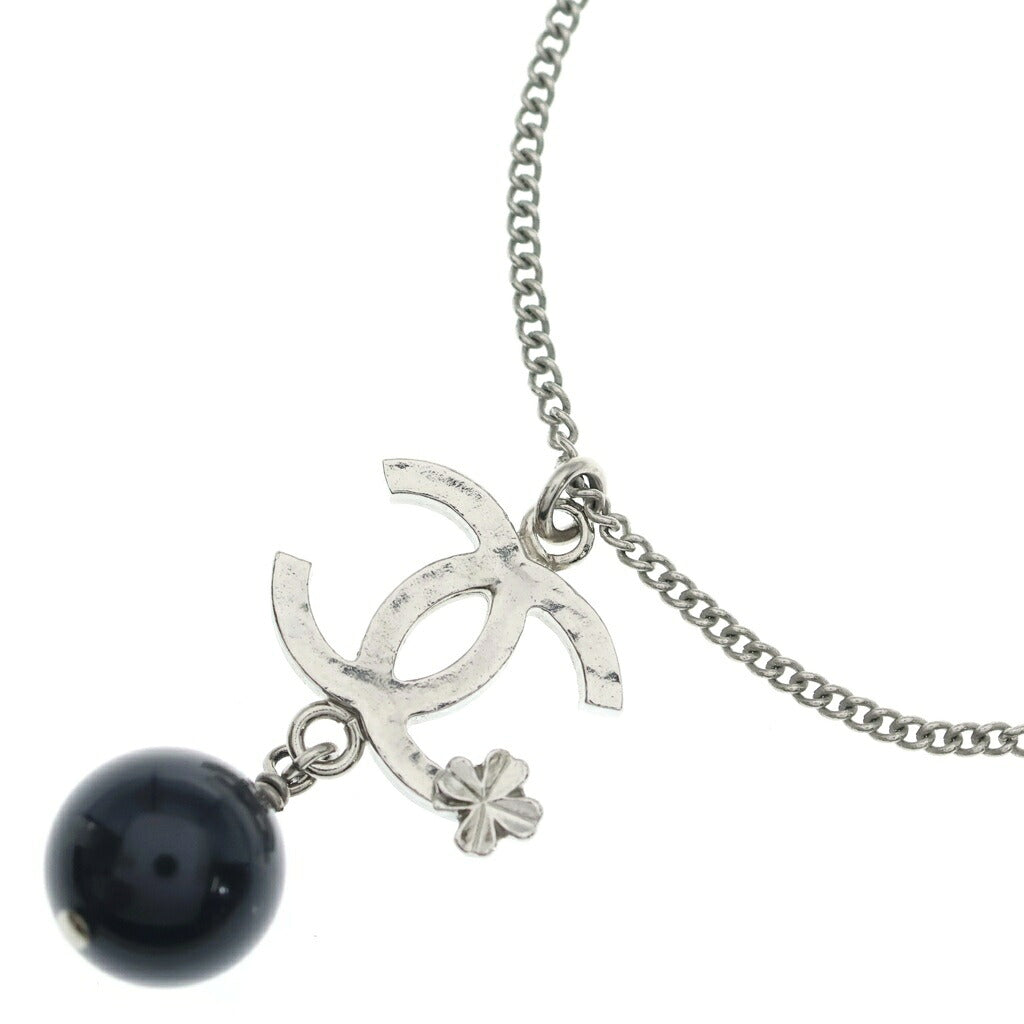 CHANEL(シャネル) ココマーク フェイクブラックパール ネックレス B13K シルバー