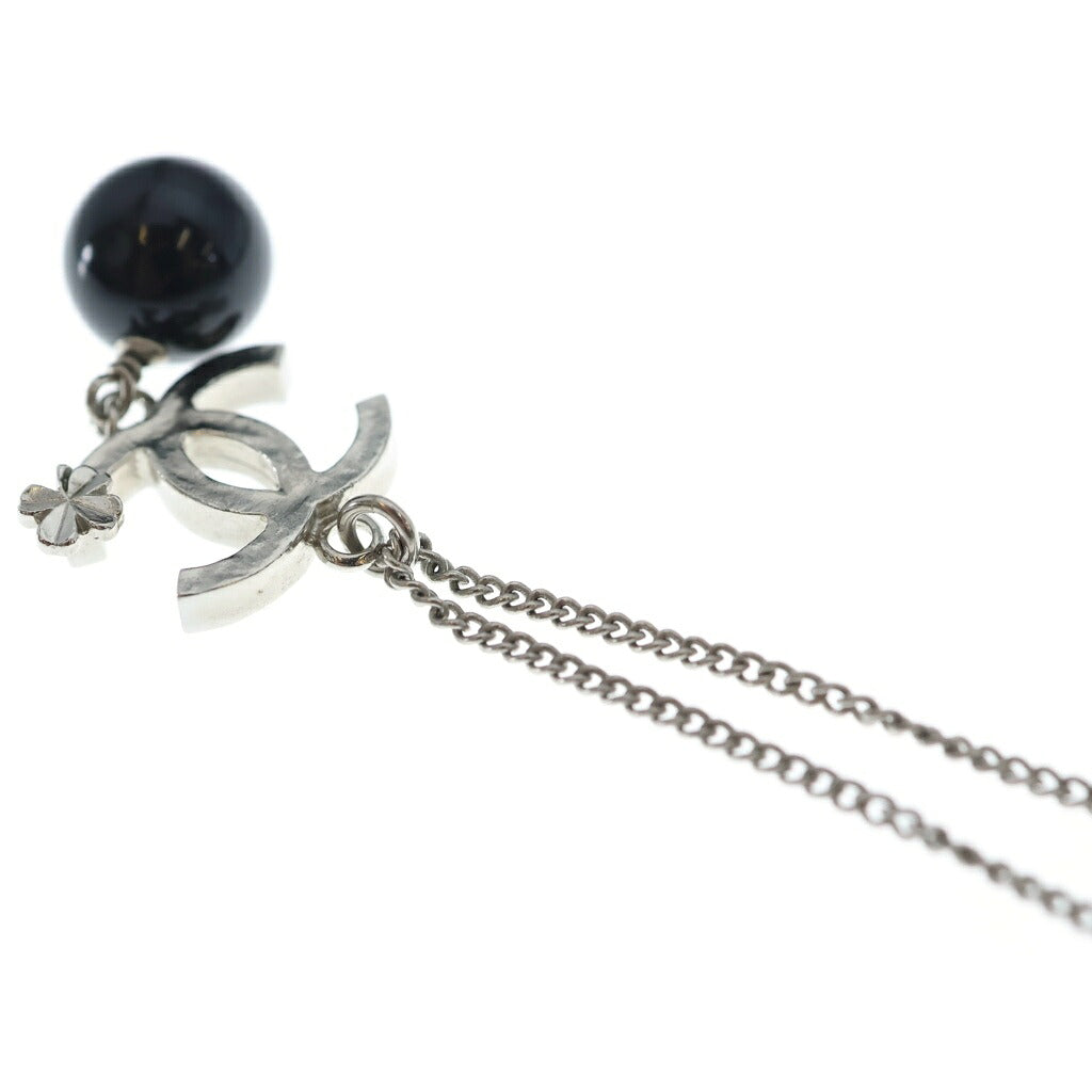 CHANEL(シャネル) ココマーク フェイクブラックパール ネックレス B13K シルバー
