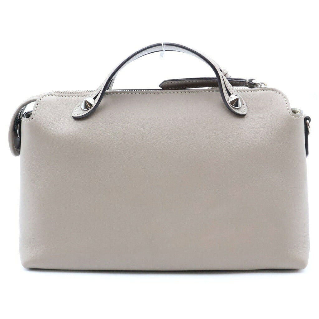 FENDI(フェンディ) バイザウェイ ミディアム レザー 2WAY ハンド ショルダーバッグ シルバー金具 ベージュ 8BL146