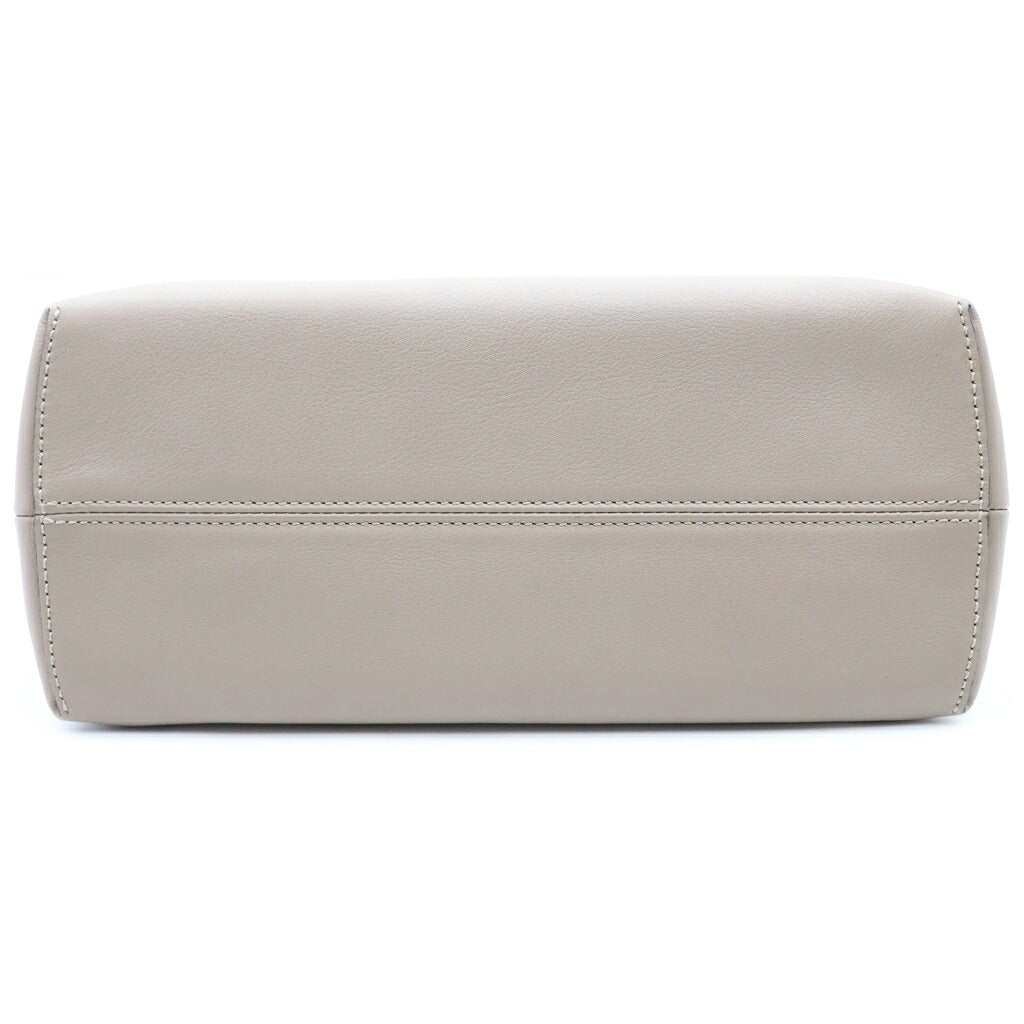 FENDI(フェンディ) バイザウェイ ミディアム レザー 2WAY ハンド ショルダーバッグ シルバー金具 ベージュ 8BL146