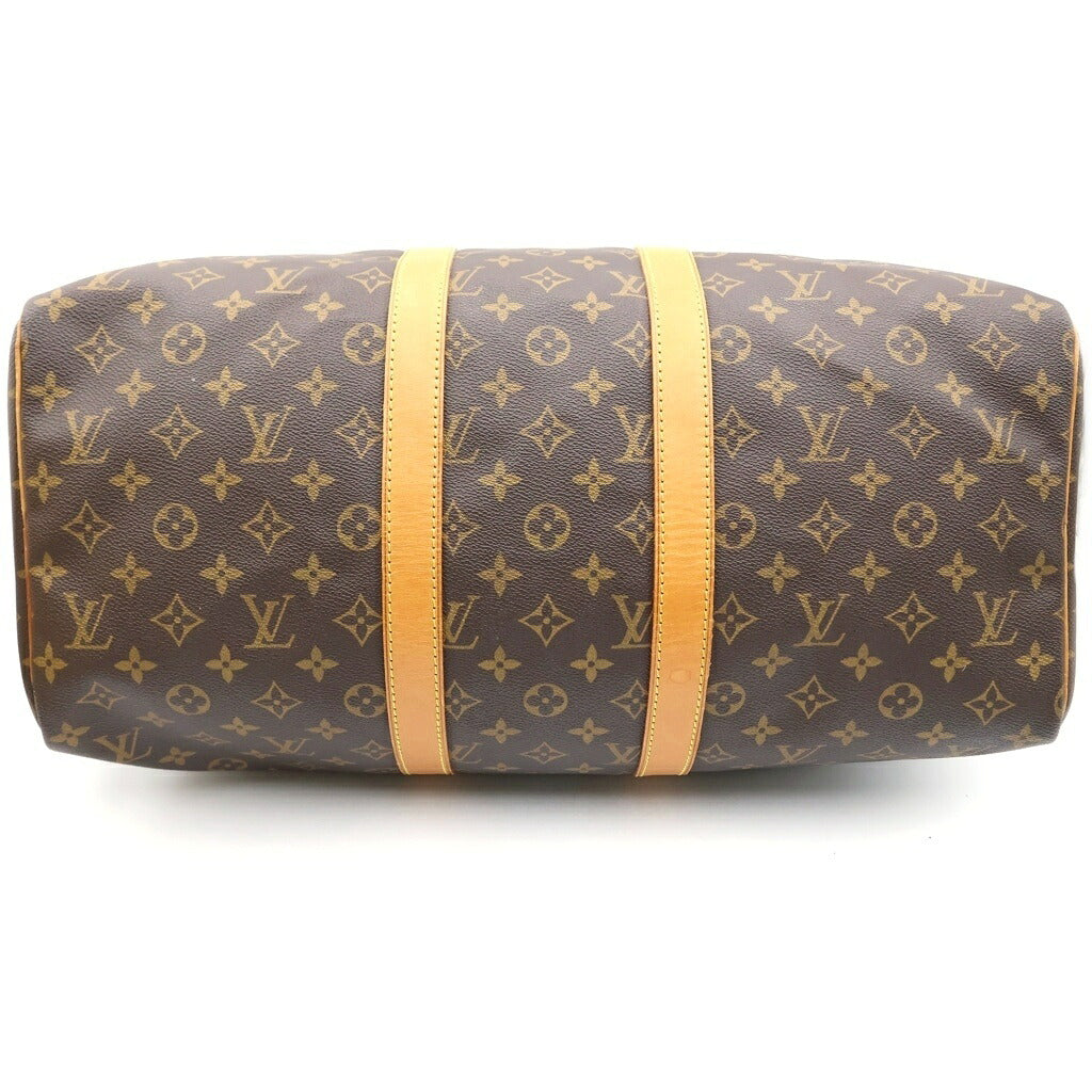 LOUIS VUITTON(ルイヴィトン) モノグラム キーポル45 ボストンバッグ ハンドバッグ トラベルバッグ ブラウン レザー×PVC M41428 ゴールド金具