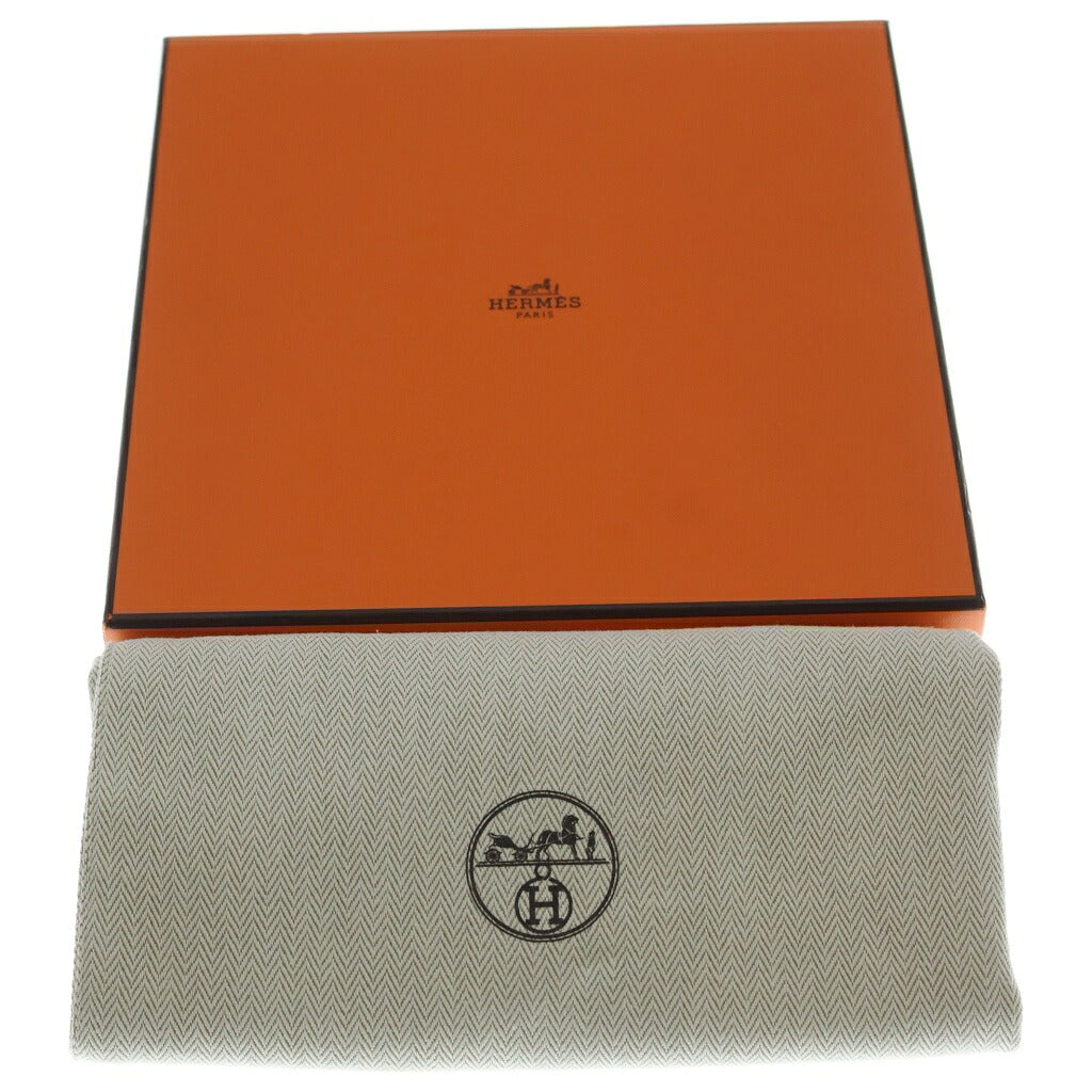 HERMES(エルメス) シェーヌ・ドゥ・H バッファローボーン チェーン ネックレス シルバー×ブラウン