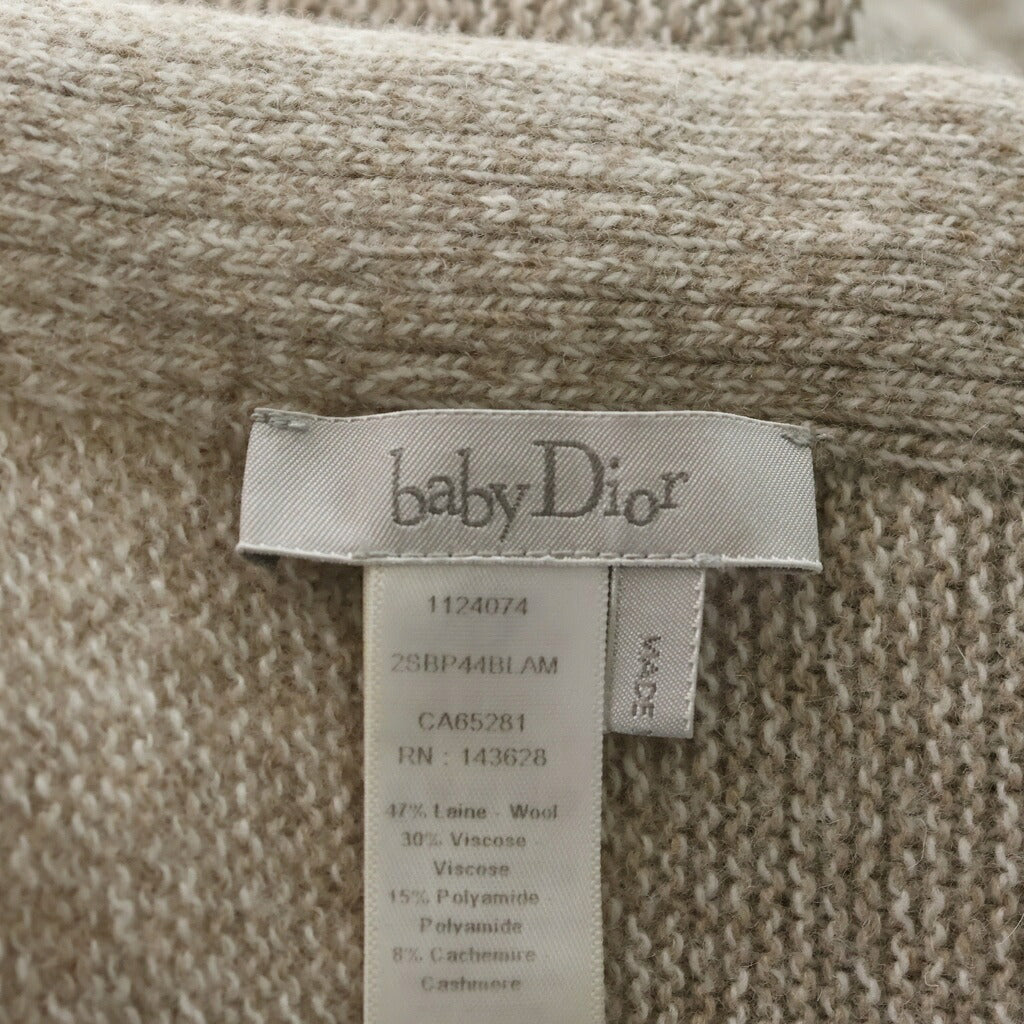 Christian Dior(クリスチャンディオール) カシミヤ混 ロゴブランケット ベージュ 2SBP44BLAM