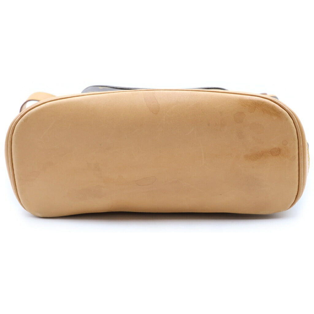 LOUIS VUITTON(ルイヴィトン) モノグラム モンスリPM リュックサック バックパック ブラウン レザー×PVC M51136 ゴールド金具