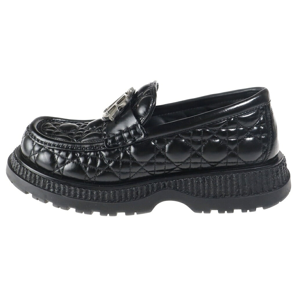 Christian Dior(クリスチャンディオール) Dior Buffalo バッファロー カナージュ ローファー レザーシューズ ブラック 3LO143ZZP