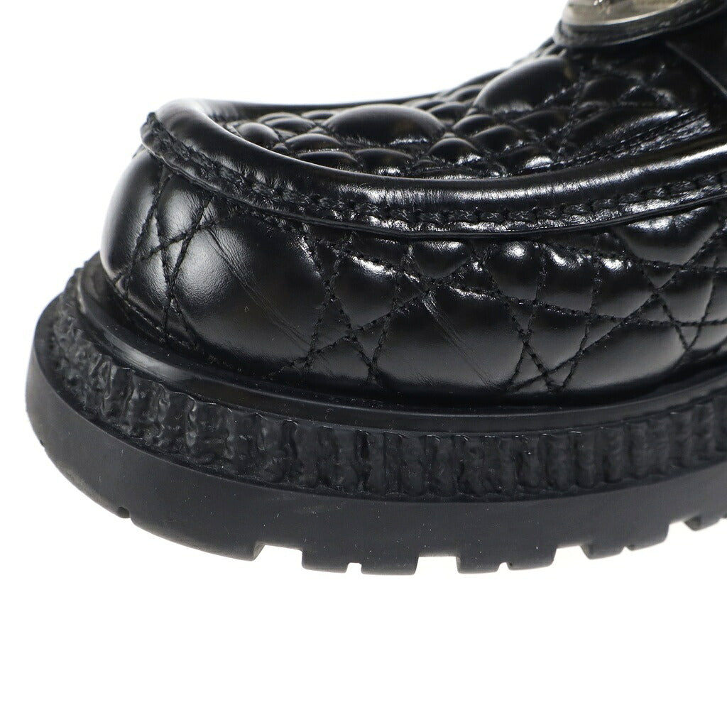Christian Dior(クリスチャンディオール) Dior Buffalo バッファロー カナージュ ローファー レザーシューズ ブラック 3LO143ZZP