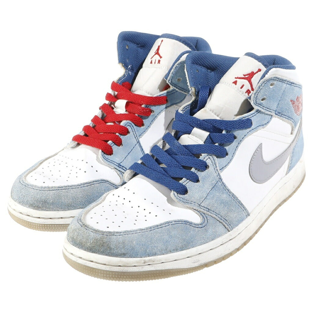 NIKE(ナイキ) AIR JORDAN MID SE ナイキ エア ジョーダン 1 ミッド シーズナルエディション ハイカット スニーカー ライトブルー/ホワイト DN3706-401