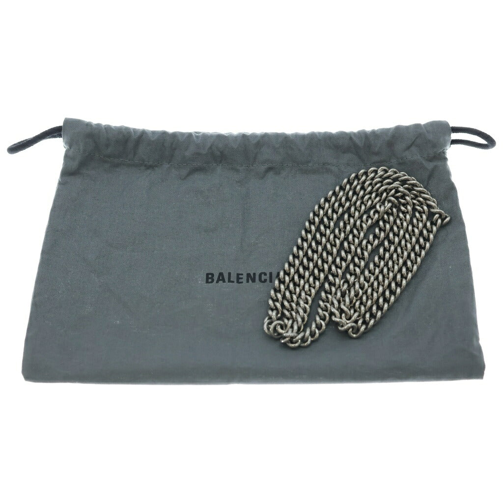 BALENCIAGA(バレンシアガ) エブリデイ チェーンショルダーウォレット ショルダーバッグ ホワイト×ピンク レザー 593785 シルバー金具