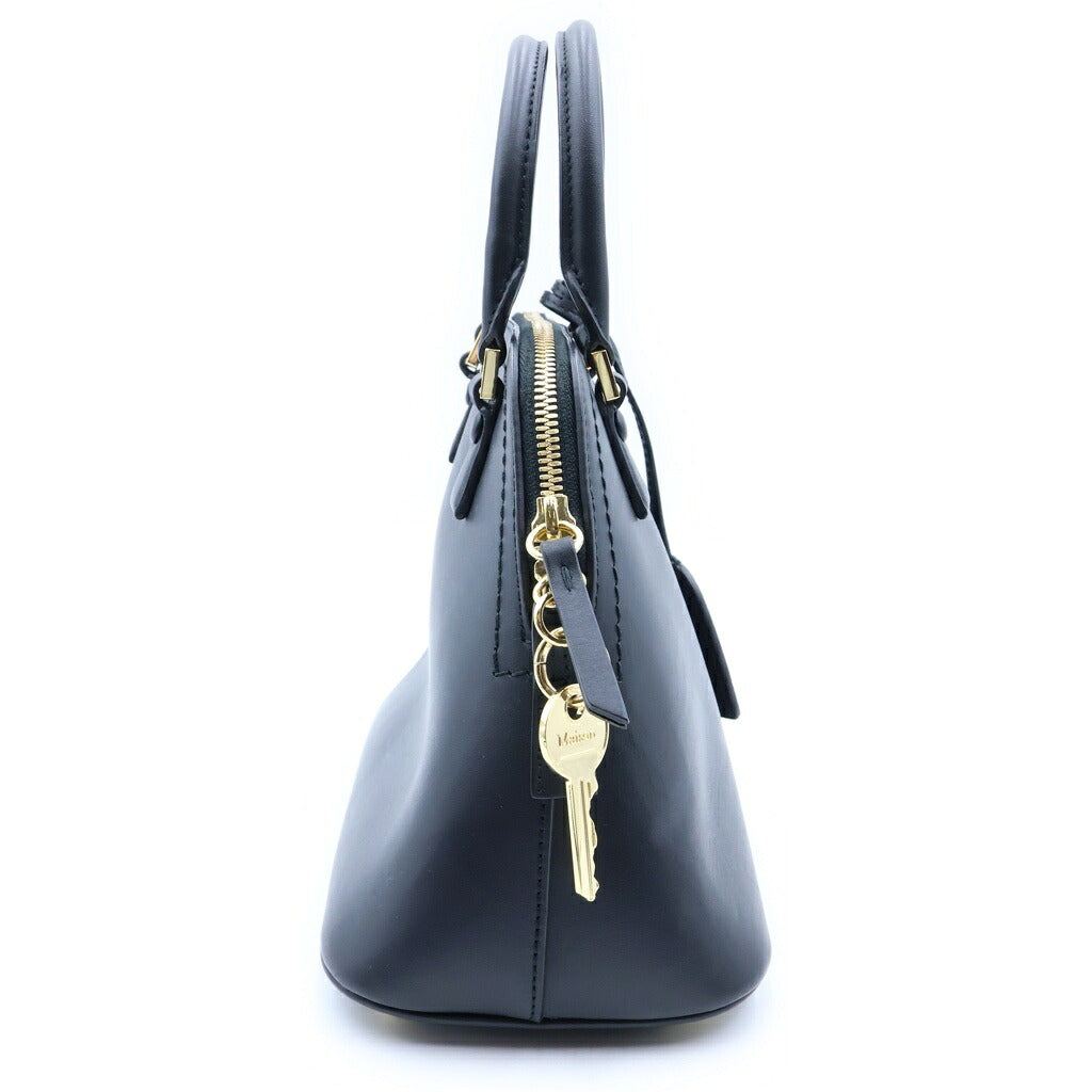 Maison Margiela(メゾンマルジェラ) 5AC 2WAYハンドバッグ ショルダーバッグ ブラック レザー S56WG0082 ゴールド金具