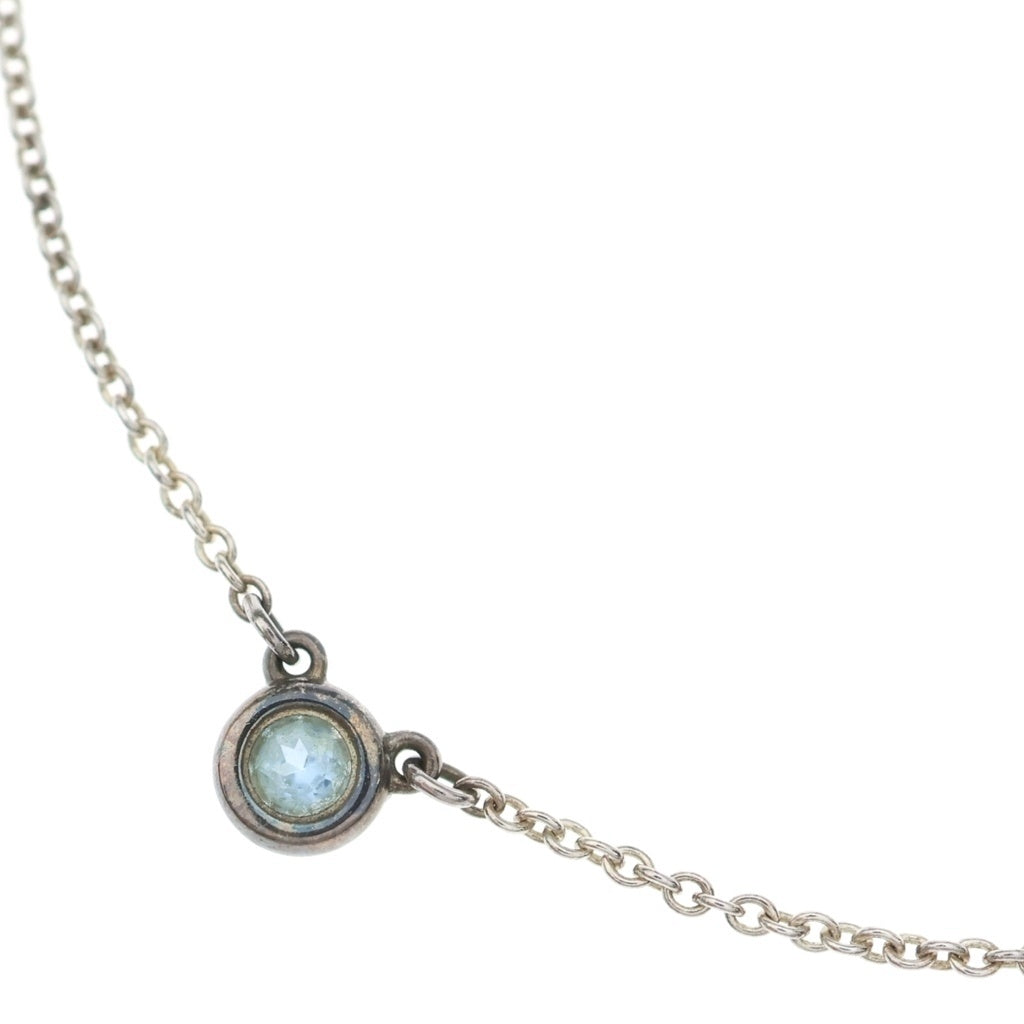TIFFANY & Co.(ティファニー) バイザヤード アクアマリン ネックレス ペンダント チェーン ライトブルー×シルバー Ag925
